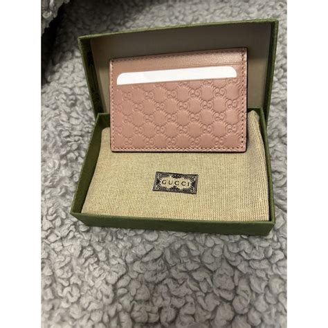 gucci microguccissima card holder pink|gucci snake credit card holder.